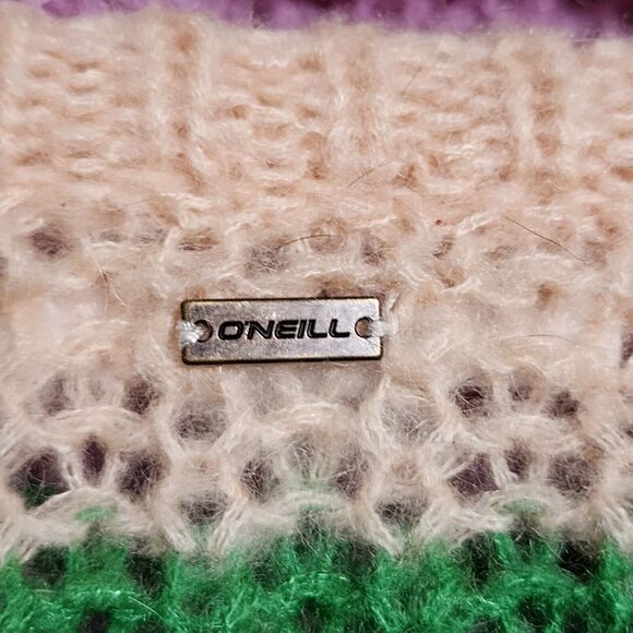 O'Neil Juniors Lake View Striped Drop-Shoulder Sweater Size S Colorful Oversized - Picture 4 of 9